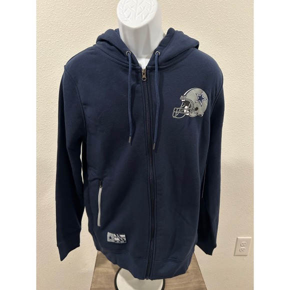 Ultra Game Other - NFL Ultra Game Dallas Cowboys Mens Navy Blue Full Zip Hoodie Sweatshirt NEW